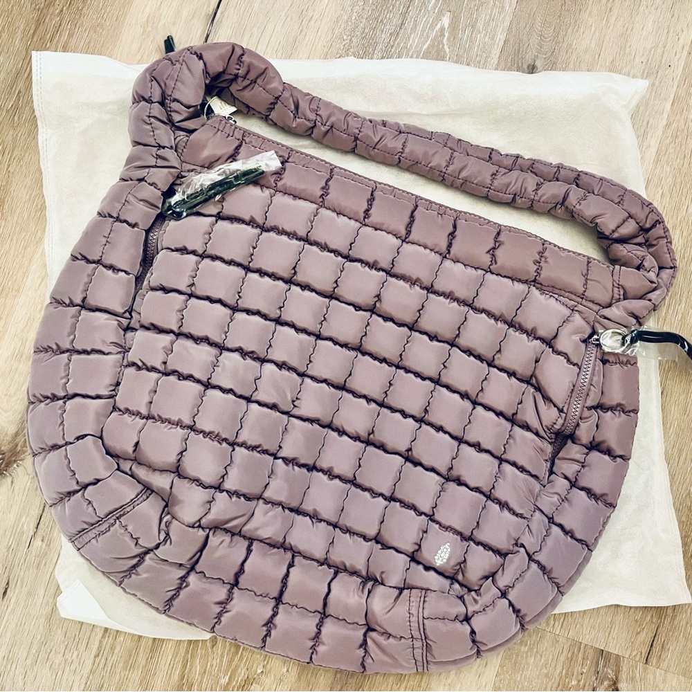 💜Free People FP Movement Quilted Carryall💜 OYSTER MAUVE  - new w tags